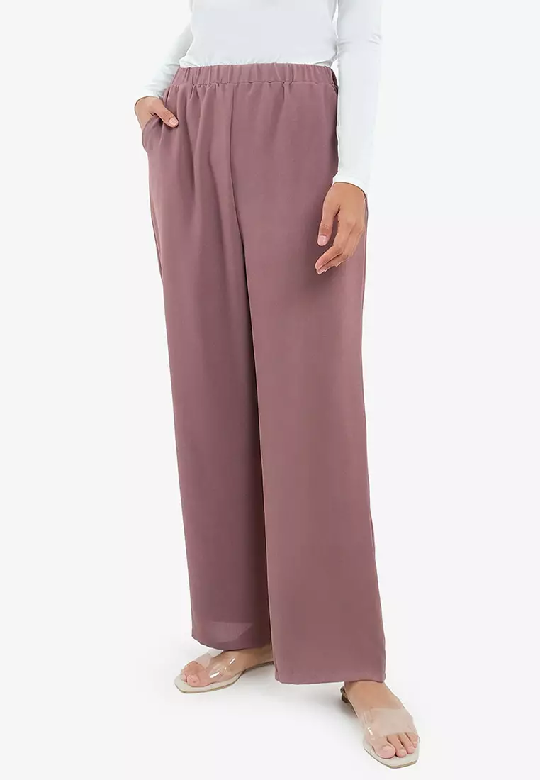 Sarena Straight Cut Pants - Rose Taupe