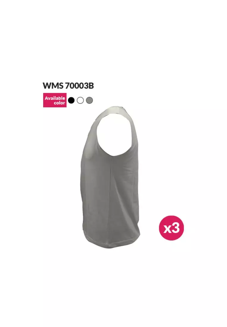 Mr.W Sleeveless Shirt - WMS 70003B - Isi 3pcs