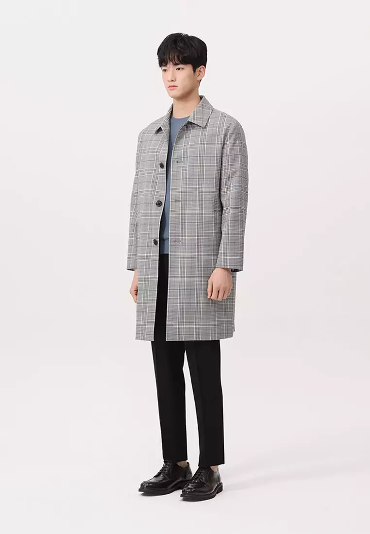 Checked hot sale coat mens