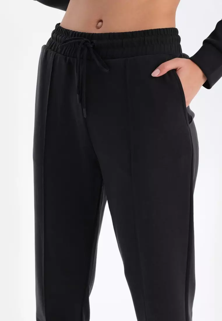 Black Trousers, Regular Fit, Loungewear for Women