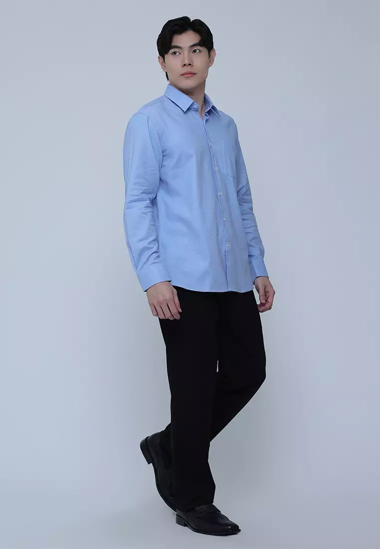 Buy Hechter Paris Textured Cotton Spandex Dress Shirt in Slim Fit 2024 ...