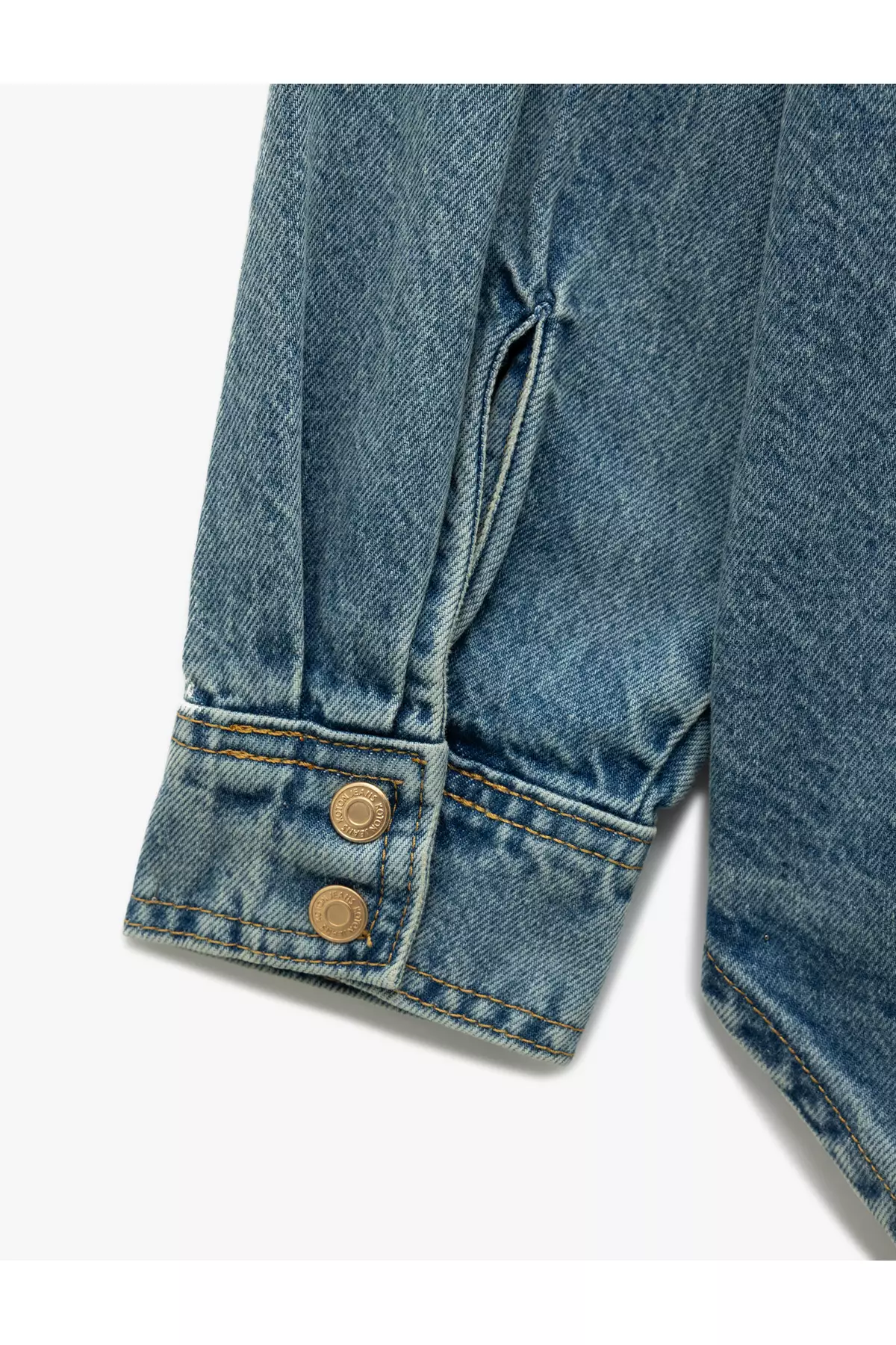 Long Sleeve Classic Collar Pocket Detailed Buttoned Cotton Oversize Denim Shirt