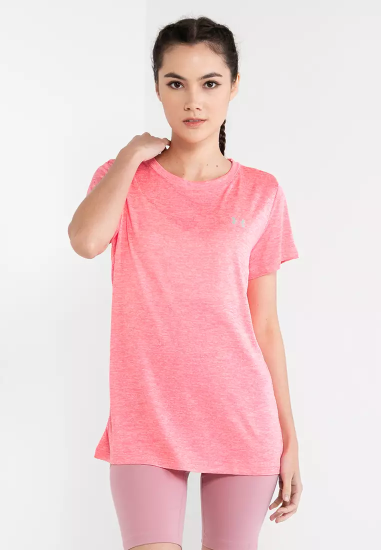 pink under armour t shirt women's
