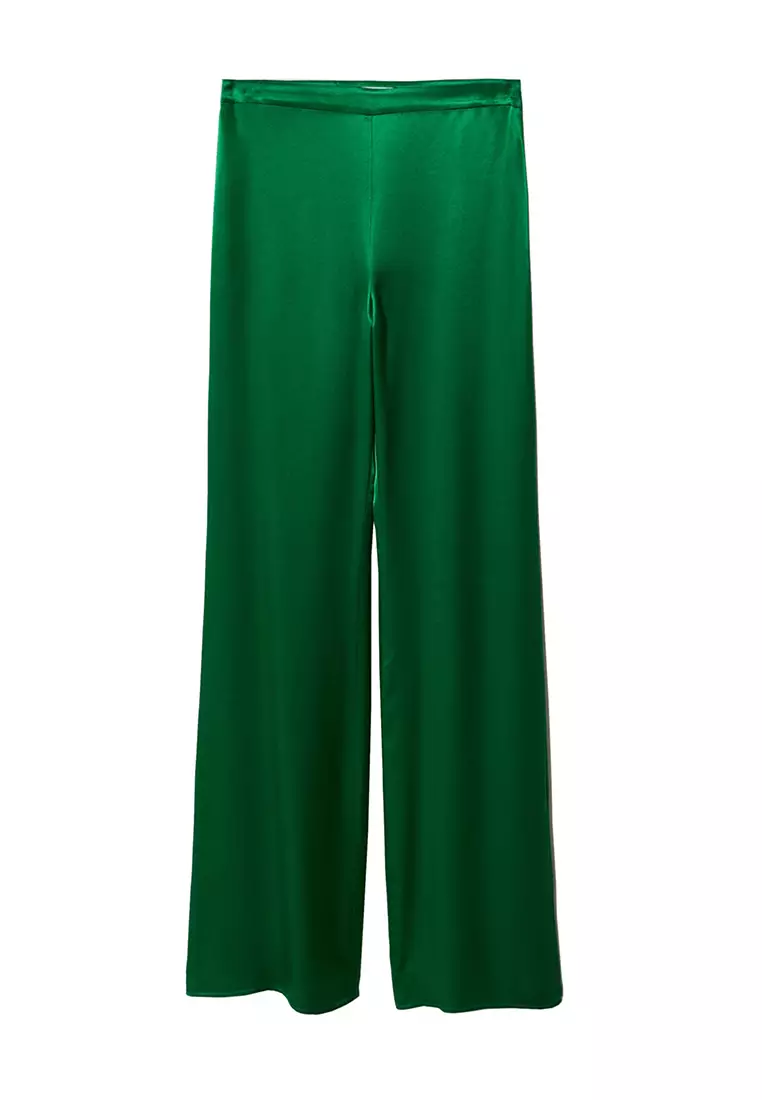 Flared Satin Trousers
