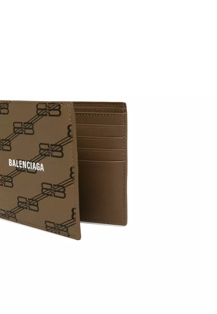 BALENCIAGA Balenciaga Signature Square Folded Bb Monogram Coated Canvas Wallet | Buy BALENCIAGA Online | ZALORA Hong