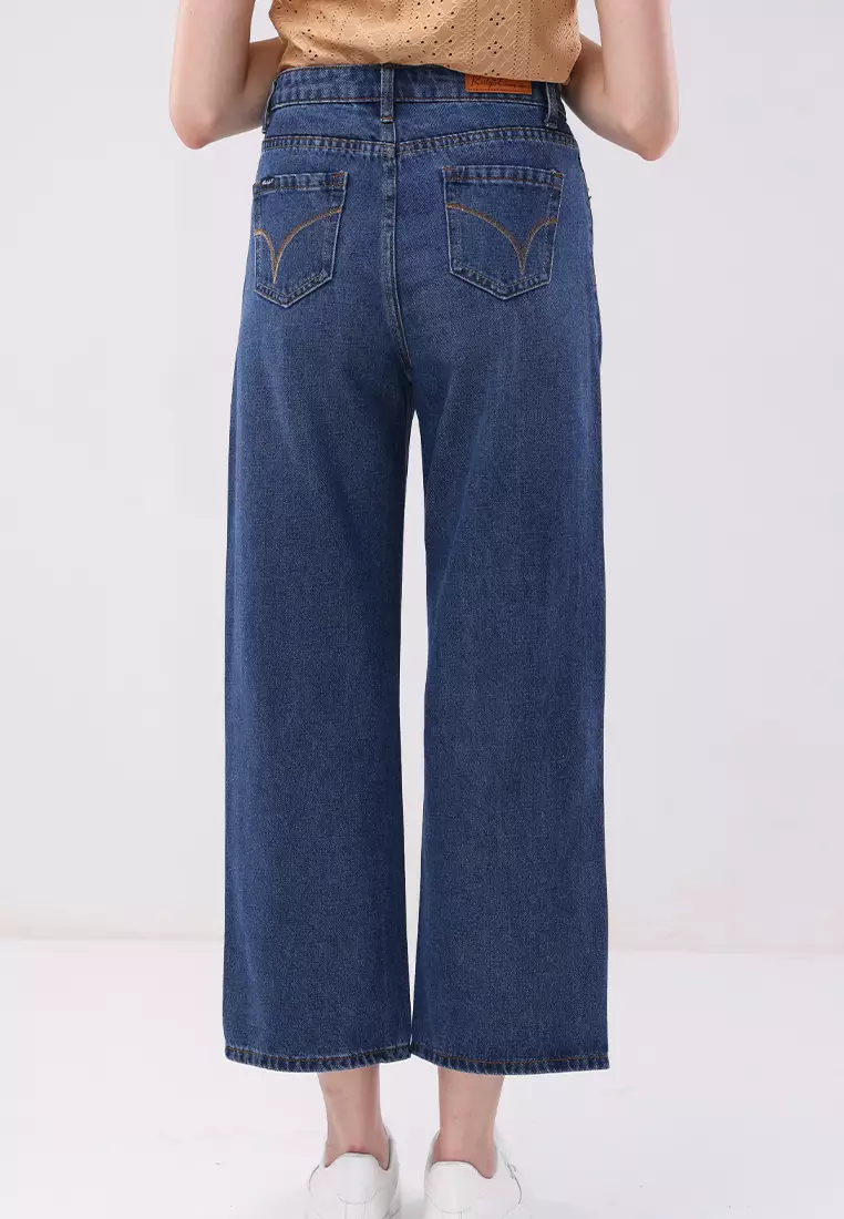 Denim Wide Leg Pants