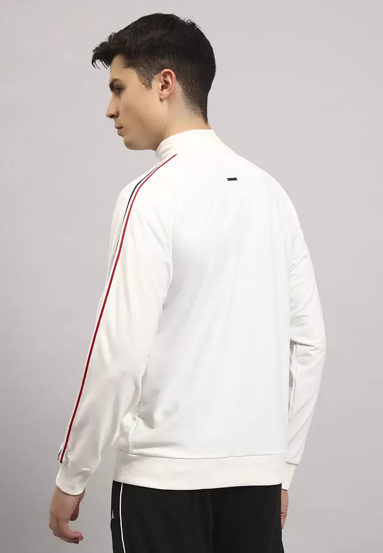Men's CoreSync High-Neck Performance White Jacket