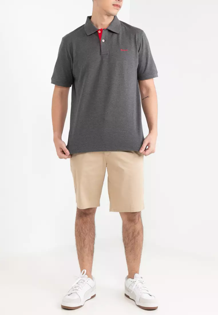 Contrast Pique Polo Shirt