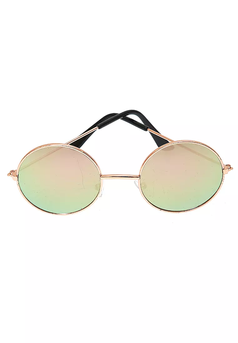 Enzio Kacamata Anak Pria UV Protection Sunglasses Kids Round Design Frame Material Alloy ORIGINAL - Purple