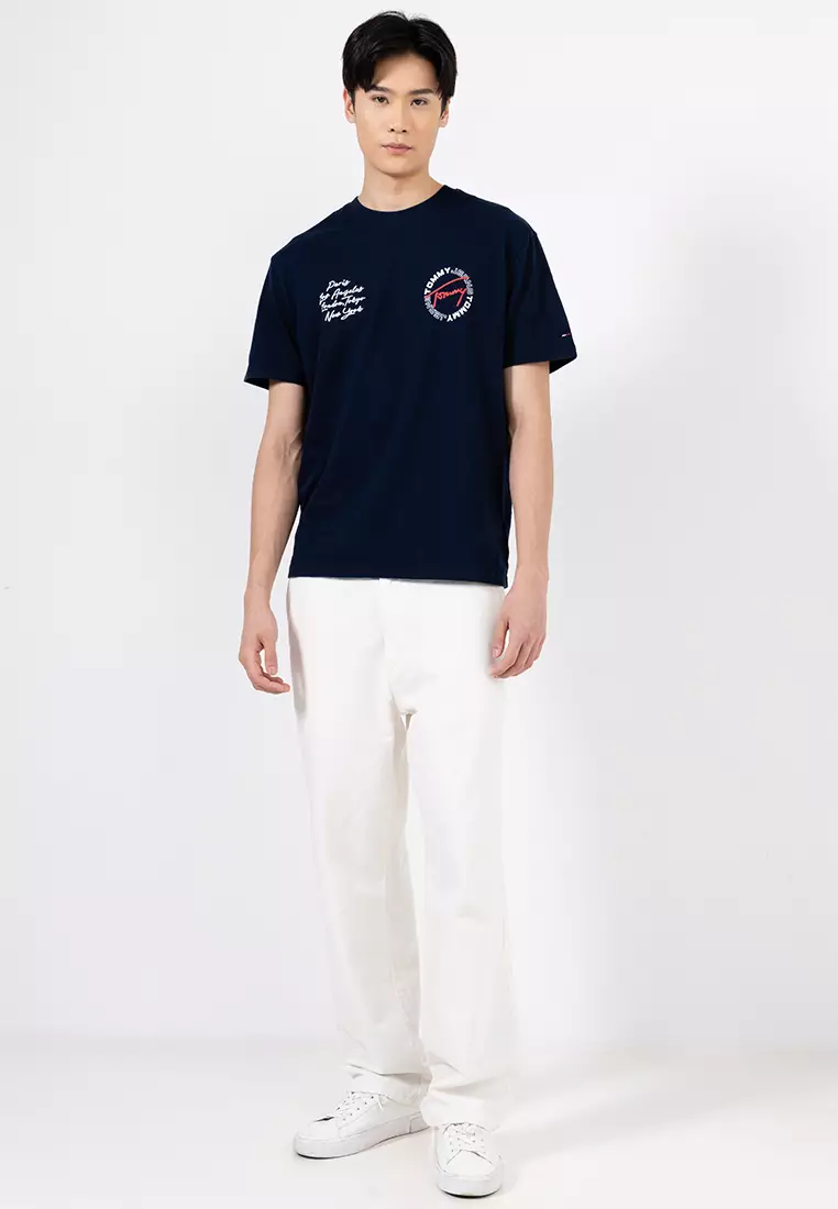 Circular Back Logo Relaxed T-Shirt - Tommy Jeans
