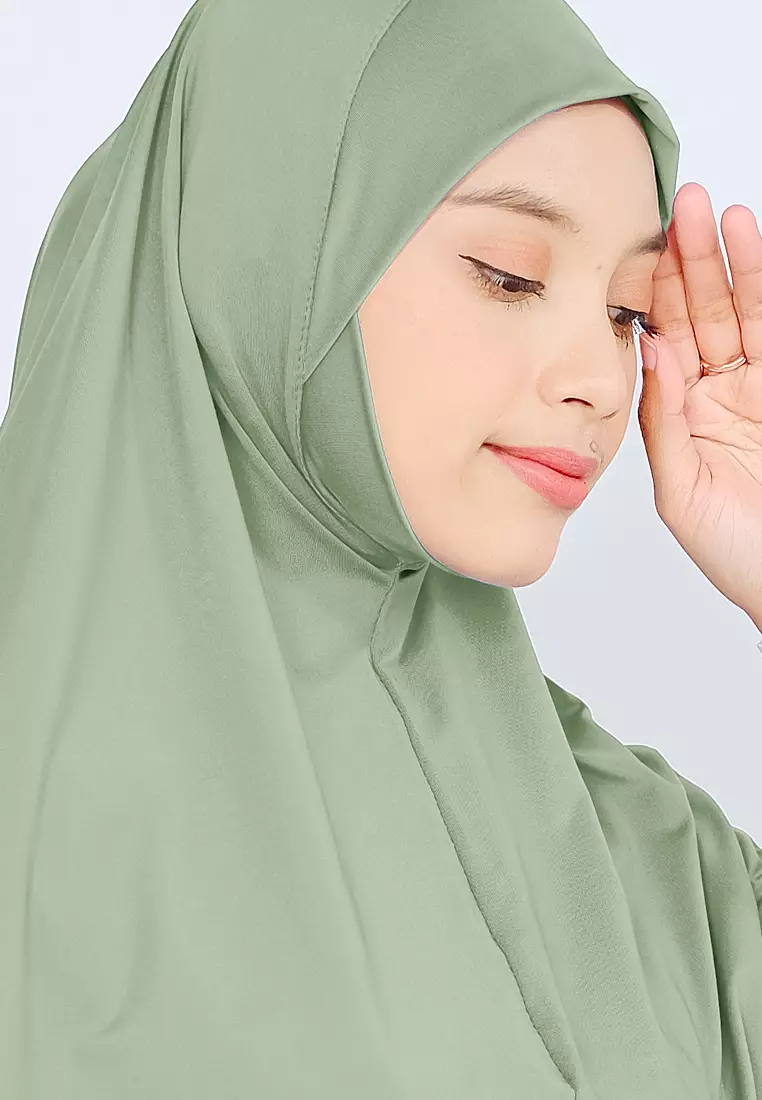 Kalea Instan | Bergo Dagu Non Pad | Hijab Instan Kerudung - Apple Green
