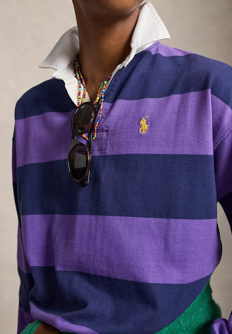 Big Fit Striped Jersey Rugby Shirt