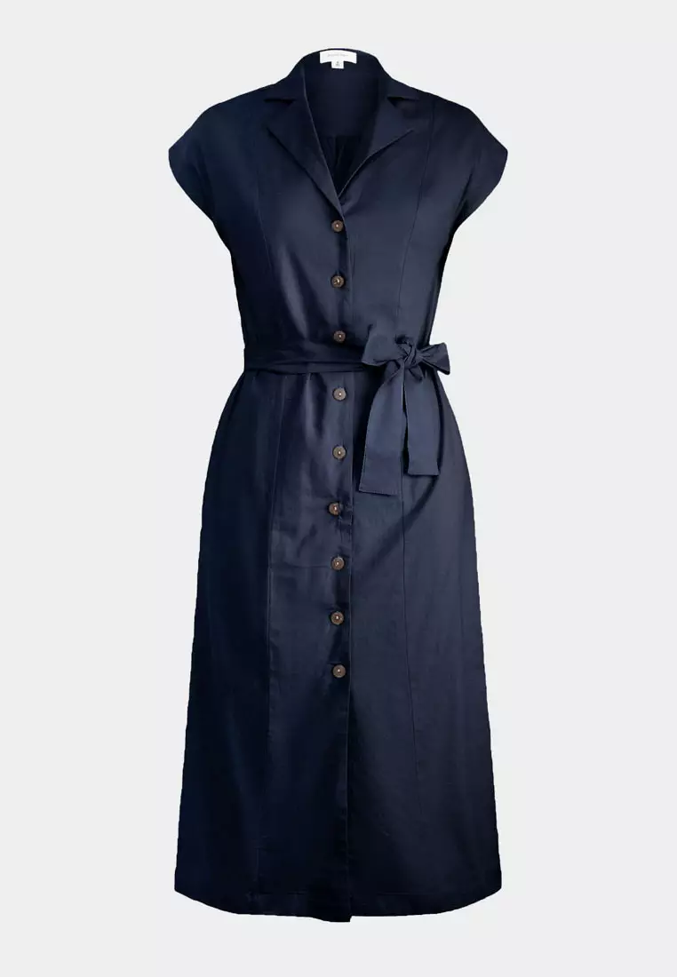 Kade V-neck Linen Dress