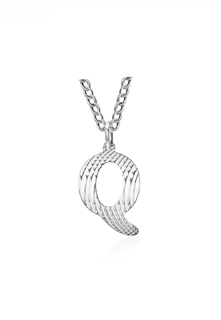 Unisex Design Titanium Steel Alphabet Pendant Necklace JW QF-DZ474
