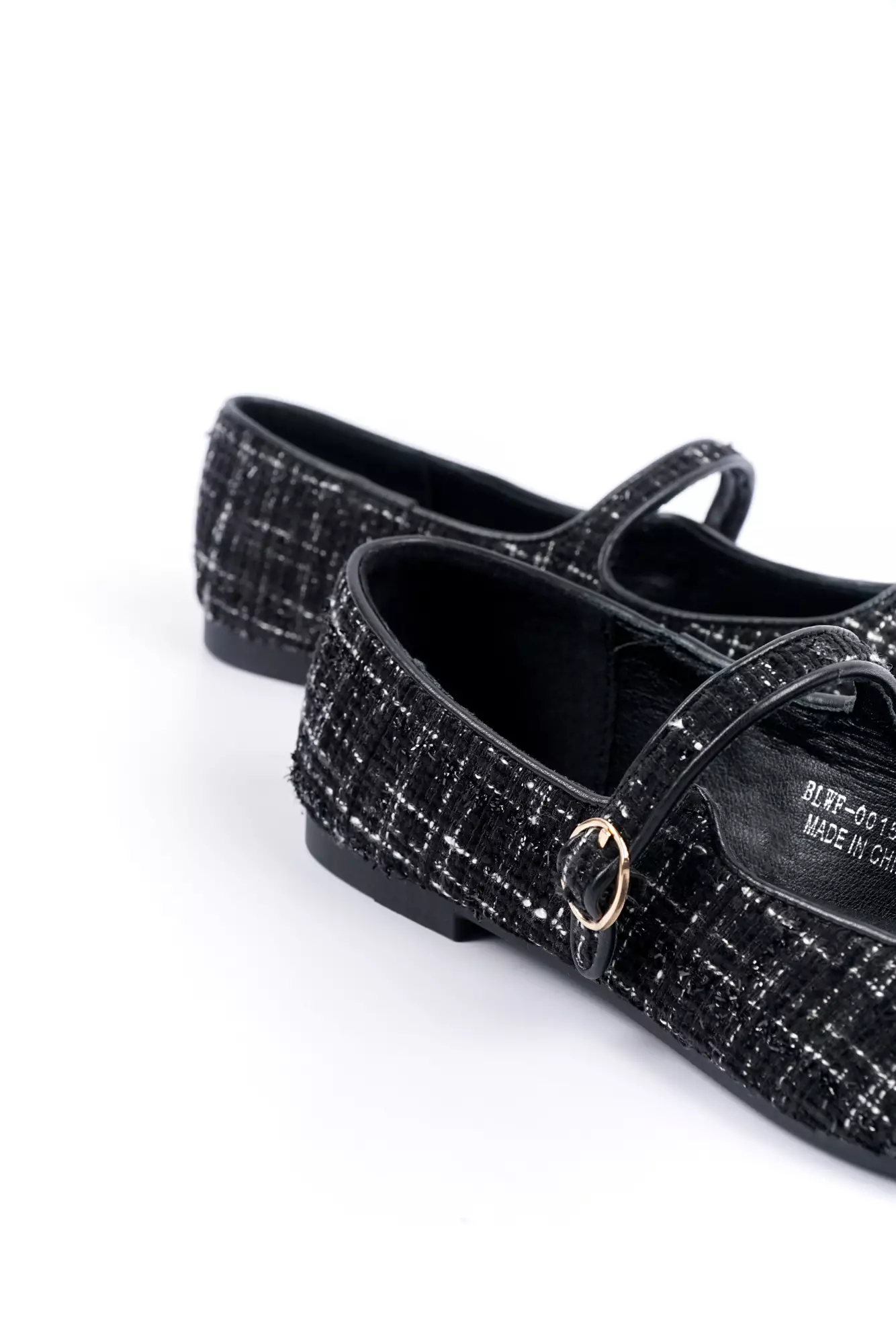 Blow BLWF 0015 Fala Toe Cap Quilted Mary Jane Ballet Flats Shoes Wanita Sepatu Hitam Women Shoes