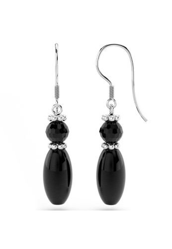 925 Signature black 925 SIGNATURE Black Onyx Earrings-Silver/Black DF87BACD05257DGS_1