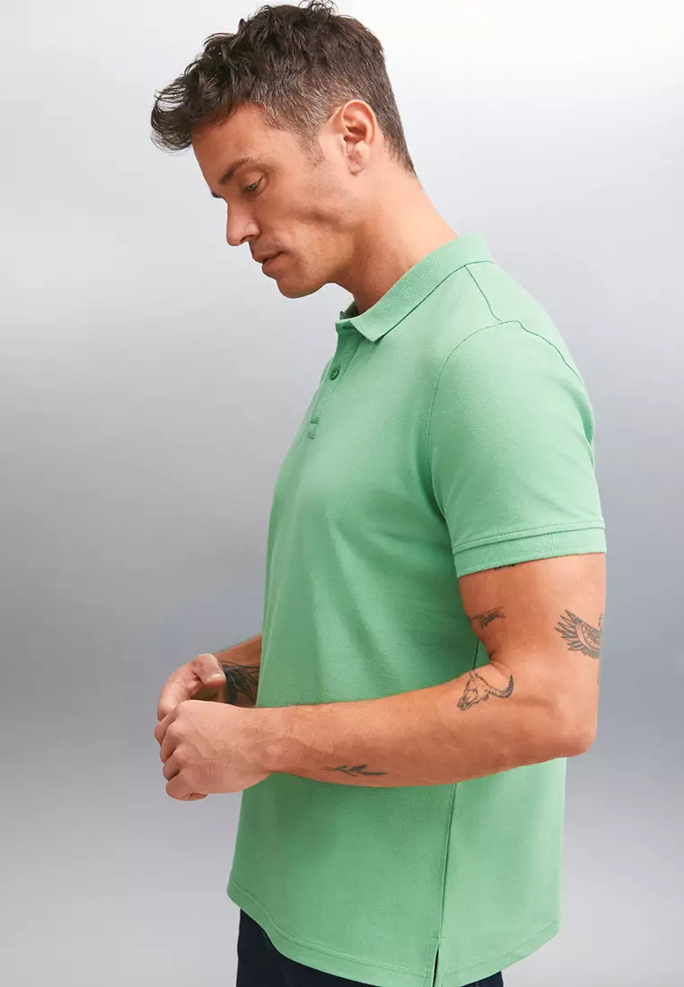 Short Sleeve Regular Fit Polo Collar Shirt