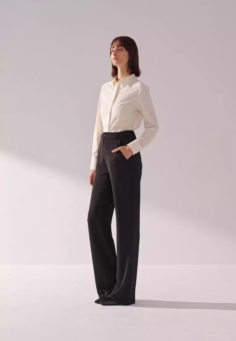 Black Bell-bottom Trousers