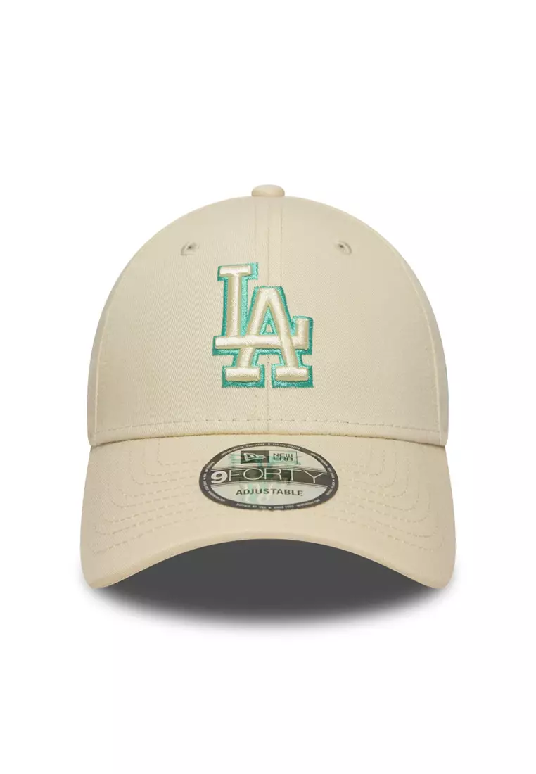 NE Los Angeles Dodgers Team Outline Light Cream 9FORTY Adjustable Cap