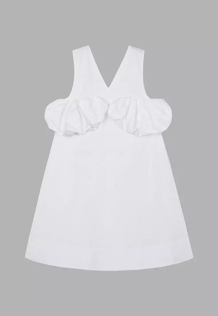 Poplin A-Line Elegant Sleeveless Dress