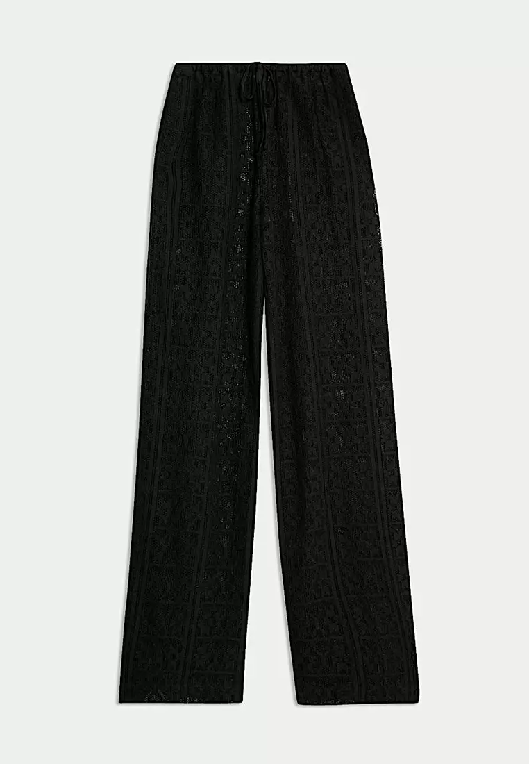 Pure Cotton Crochet Beach Trousers