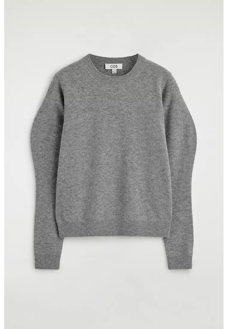 BALLOON-SLEEVE MERINO WOOL JUMPER
