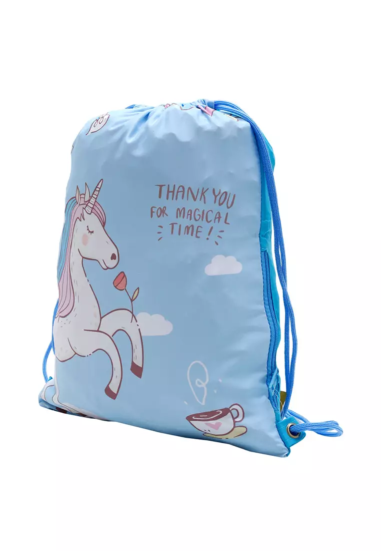 Drawstring Unicorn Blue