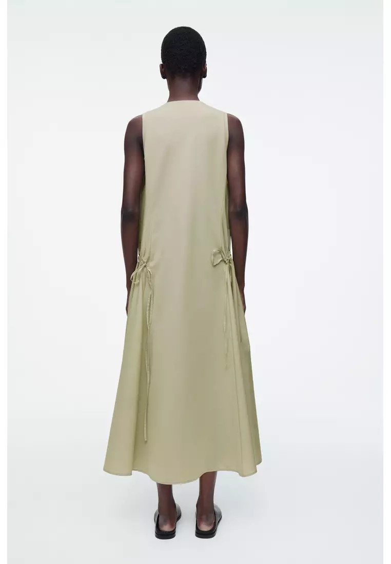 slim fit dress slacks The Short-Sleeve Puff Midi Dress main image 1