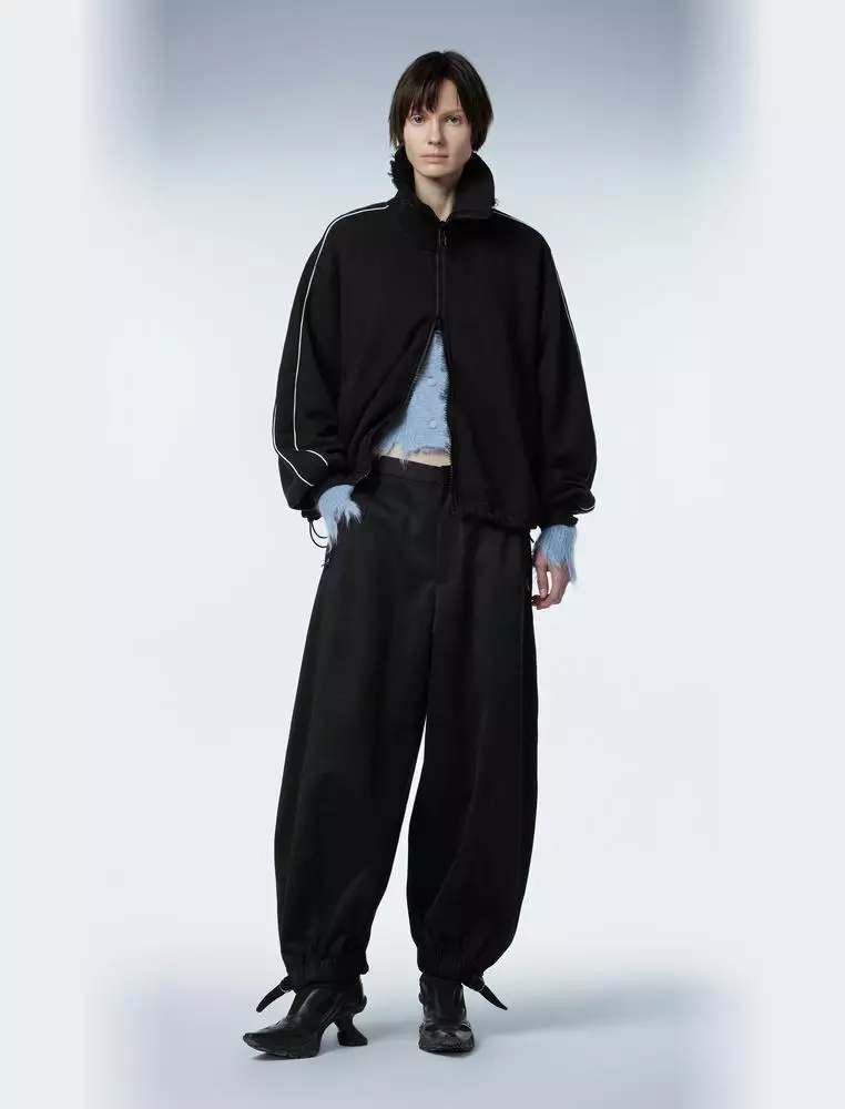 Relaxed Fit Wool Casual Trousers