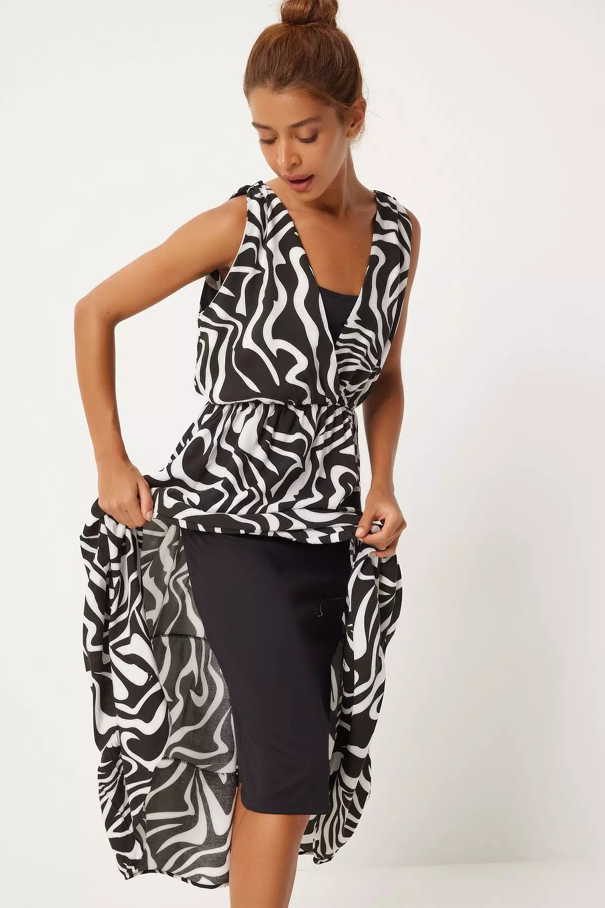 Solid shade Inner Midi Dress