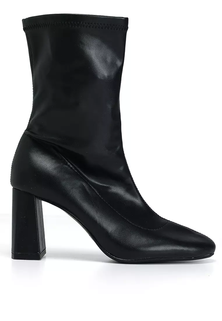 ZARA Faux Leather Heeled Ankle Boots 2025 Buy ZARA Online