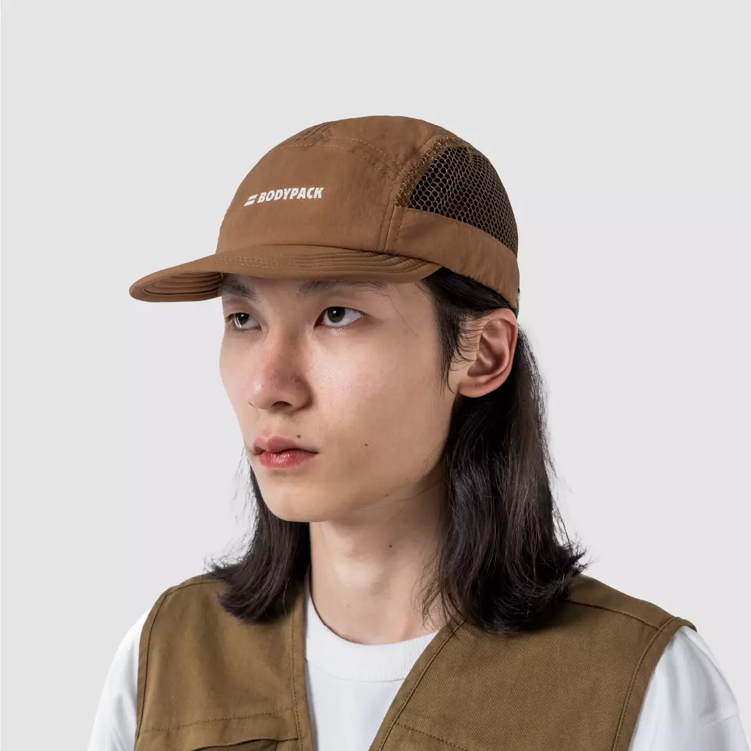 Ensnare 5 Panel Cap Topi Casual Pria Wanita Ringan Multifungsi - Cokelat