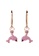 Her Jewellery gold Dolphin Hoop Earrings (Light Pink, Rose Gold ) - Made with Swarovski Crystals 3A34FAC053D568GS_1