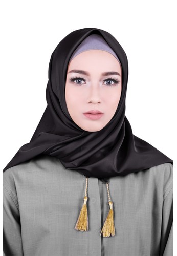 Cotton Bee Shelby Square Hijab - Crystal Black