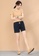 A-IN GIRLS navy Denim Shorts With Elastic Waist 7696CAAD99879EGS_5