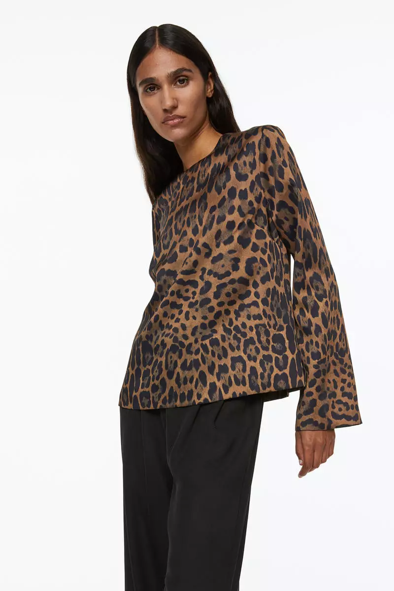 H&m printed top blouse