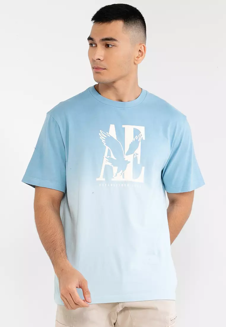 American eagle blue deals t shirt