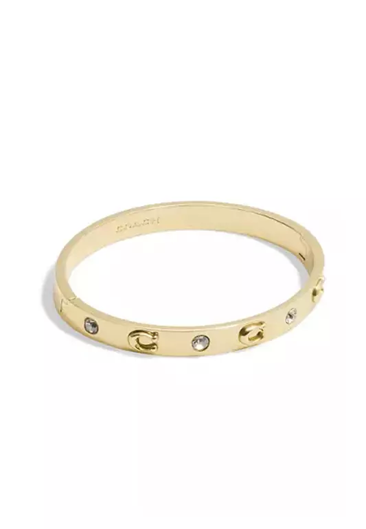 Signature Stone Bangle Boxed Bracelet in Gold 455892