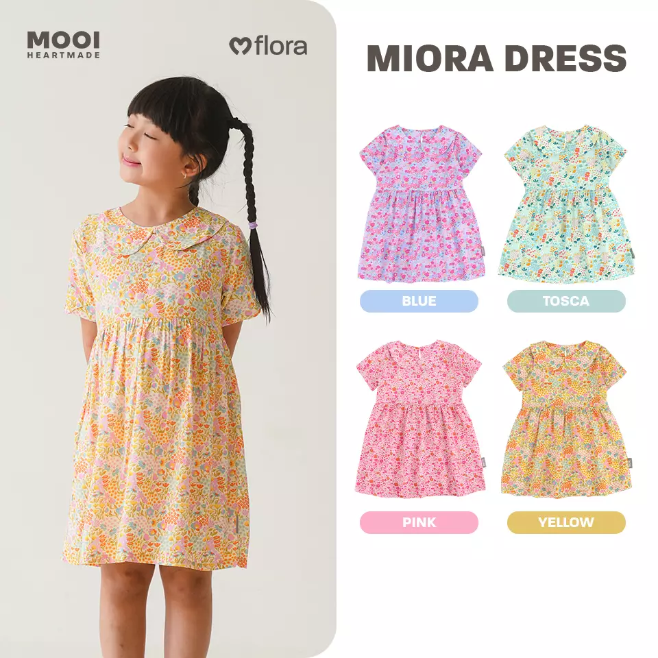 Mooi Dress Anak Perempuan Miora Dress - Yellow