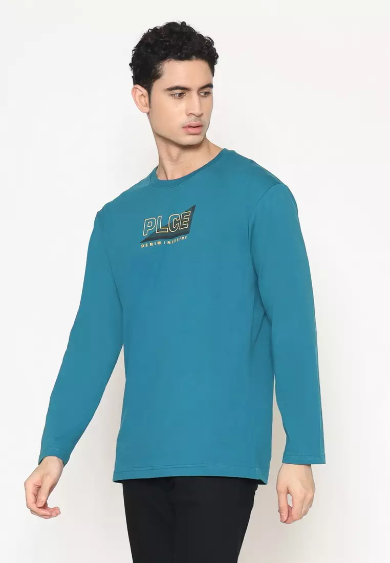 POLICE T-Shirt Cotton Combed Lengan Panjang Pria 207280083