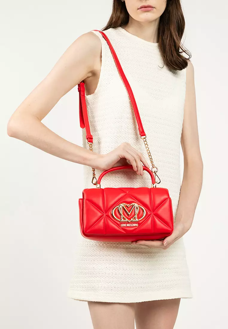 Embossed Quilted Top-Handle Bag (nt)