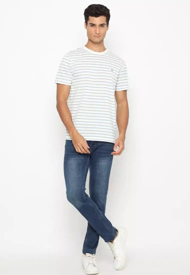 Matsuda T Shirt Pria Kaos Stripe Nantan