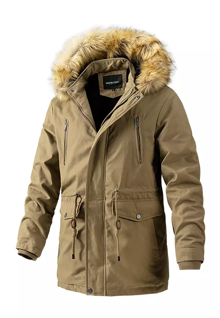 Winter parka with fur shop