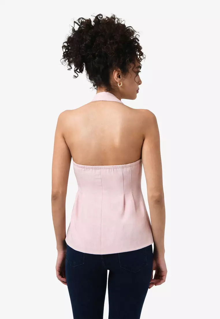 Lola Halter Neck Peplum Vest