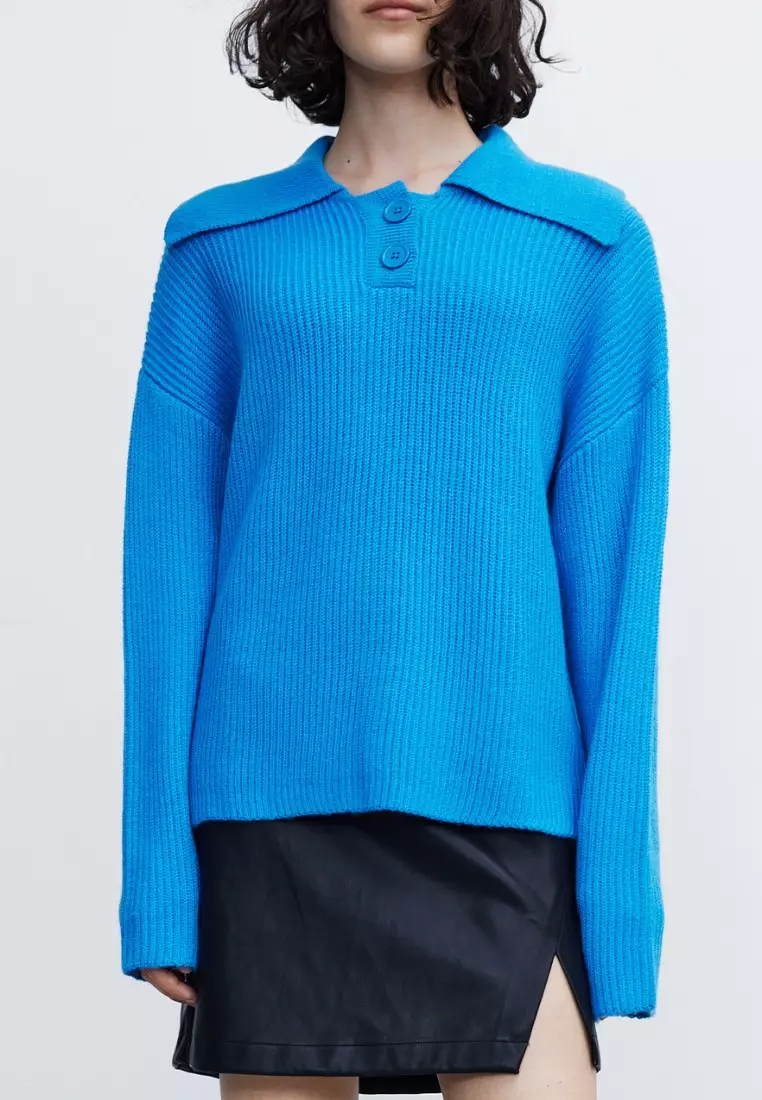 Urban Revivo Half Button Drop Shoulder Sweater 2024 Buy Urban