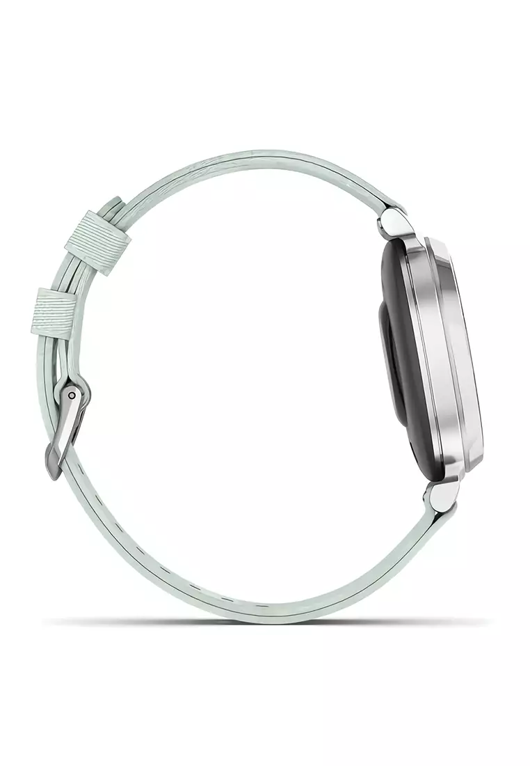 Garmin Lily 2 Classic - Jam Tangan Pintar Wanita - Smart Watch - Silver with Sage Gray - 010-02839-63