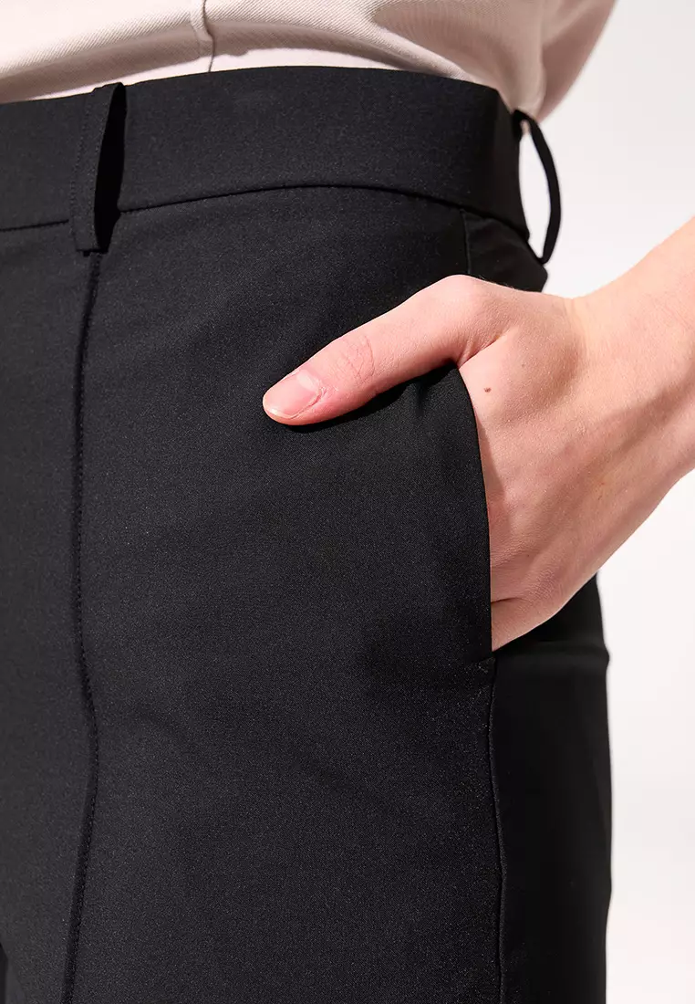 Black High Stretch Slim Fit Trousers