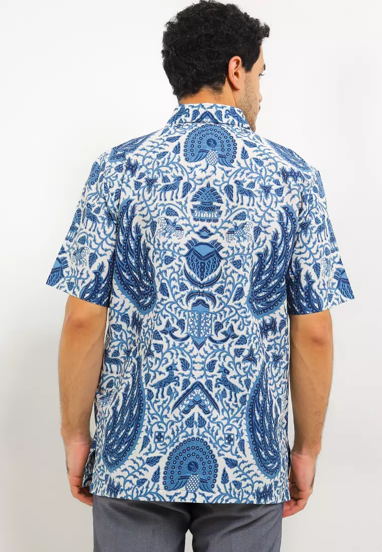 Kemeja Batik Printing Lengan Pendek Motif Waskita Pratama