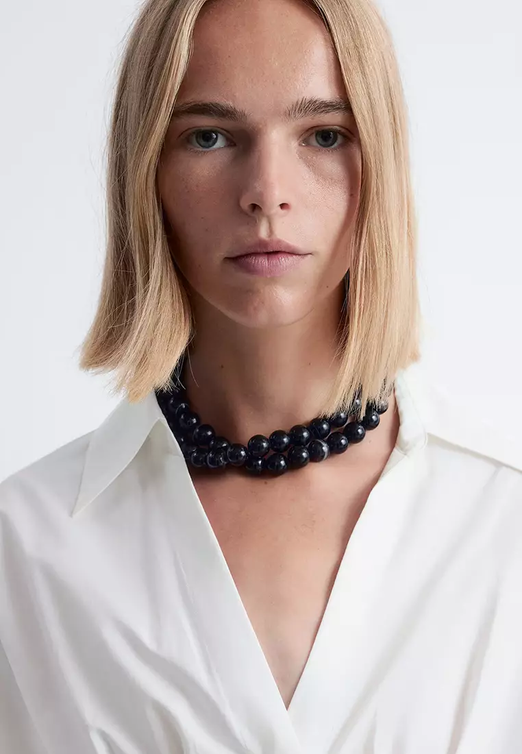 Fitted-Waist Cotton Shirt