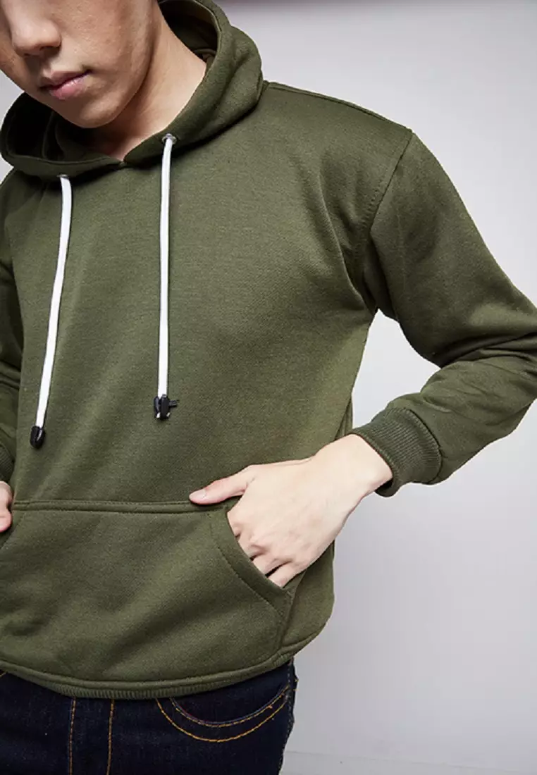 Jaket Polos Jumper Hoodie Sweater Warna Hijau Army